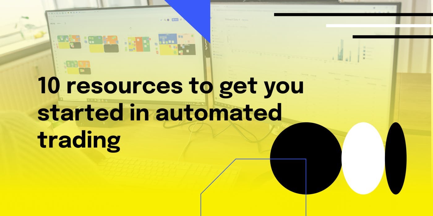Title Card for "10 resources to get you started in automated trading"
