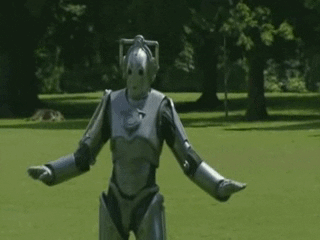 GIF of Doctor Who Robot dancing 