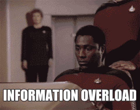 GIF about having too much information 
