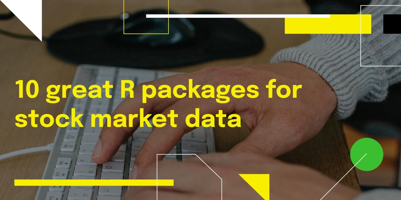 Title Card for "10 great R packages for stock market data"